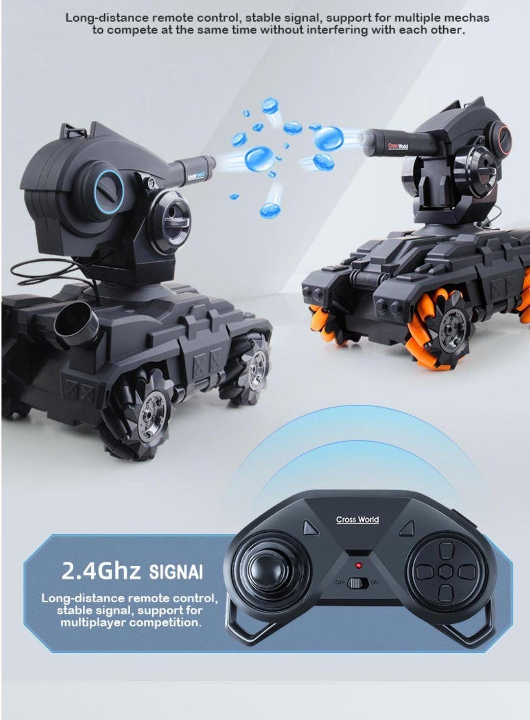Tanque Control Remoto 2,4 Ghz, Disparador Drift Negro-Naranjo-7
