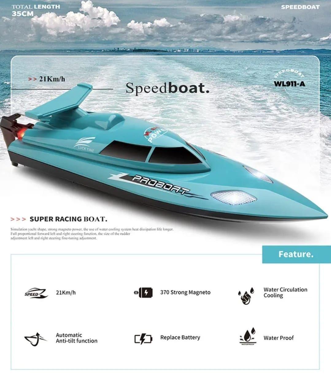 Lancha Bote Barco Proboat a Control Remoto 2,4 Ghz. 20 KM-4