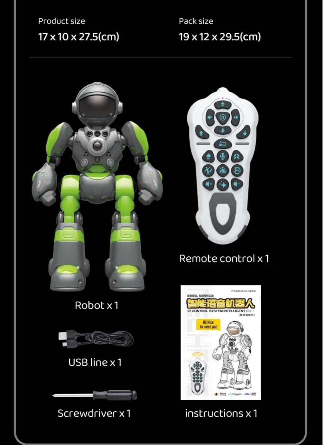 Robot control remoto, Sensor de Gestos M-voice 2,4 G Verde-6
