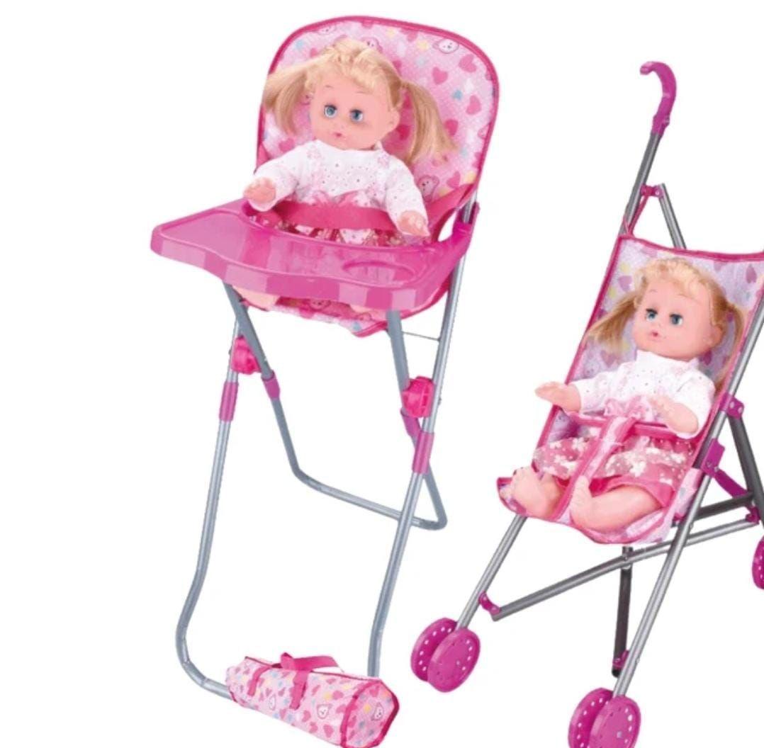 SET DE COCHE SILLA CUNA BOLSO 5 EN 1 ACCESORIOS PARA MUÑECA-2