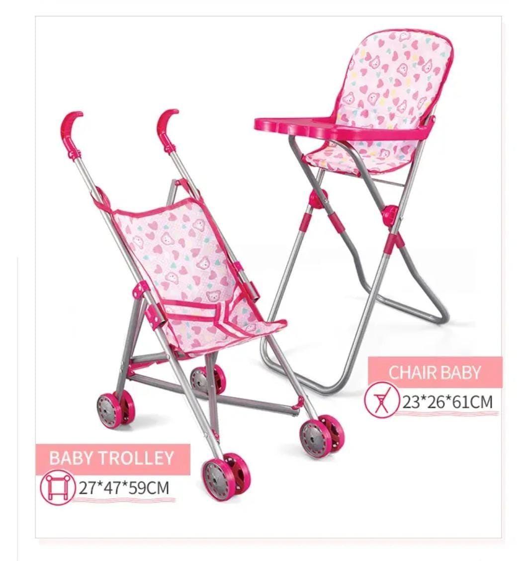SET DE COCHE SILLA CUNA BOLSO 5 EN 1 ACCESORIOS PARA MUÑECA-4
