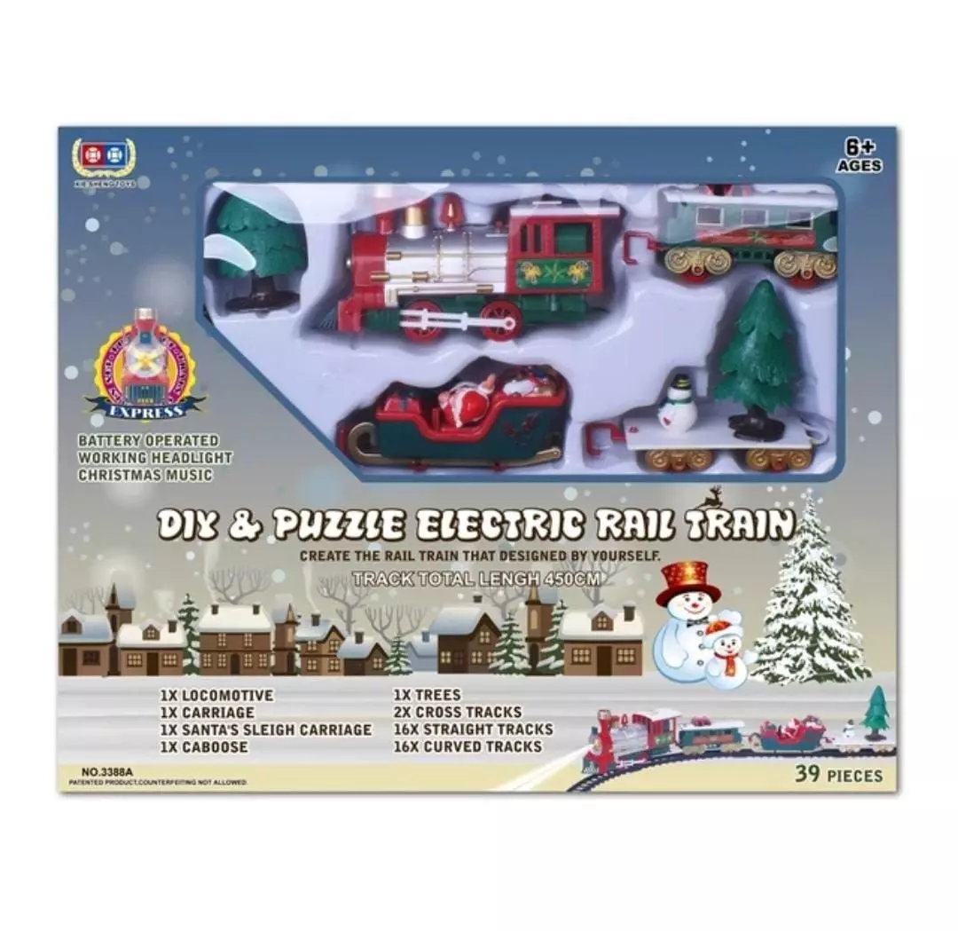 TREN DE NAVIDAD 39 PIEZAS CON LUCES-7