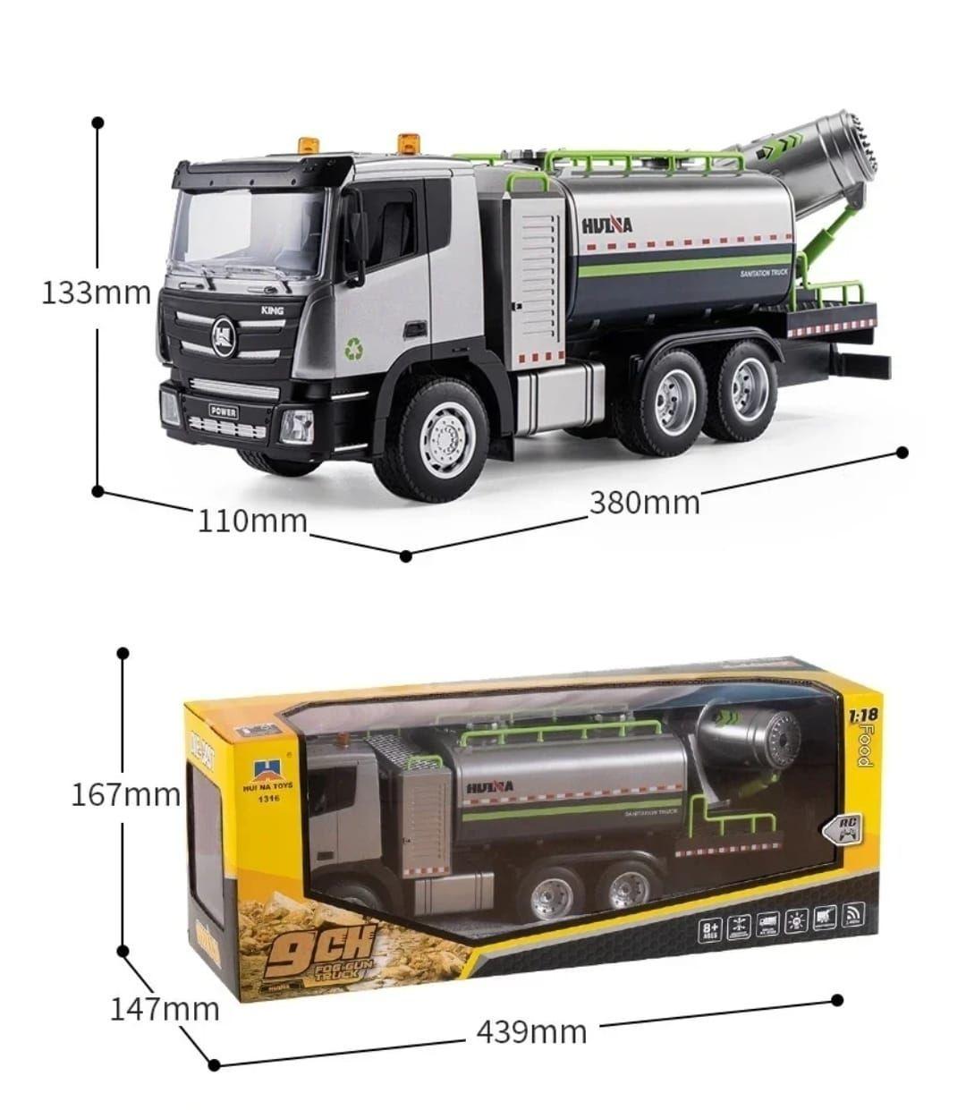 CAMION HUINA 1316 CONTROL REMOTO CON LUCES VAPOR-5
