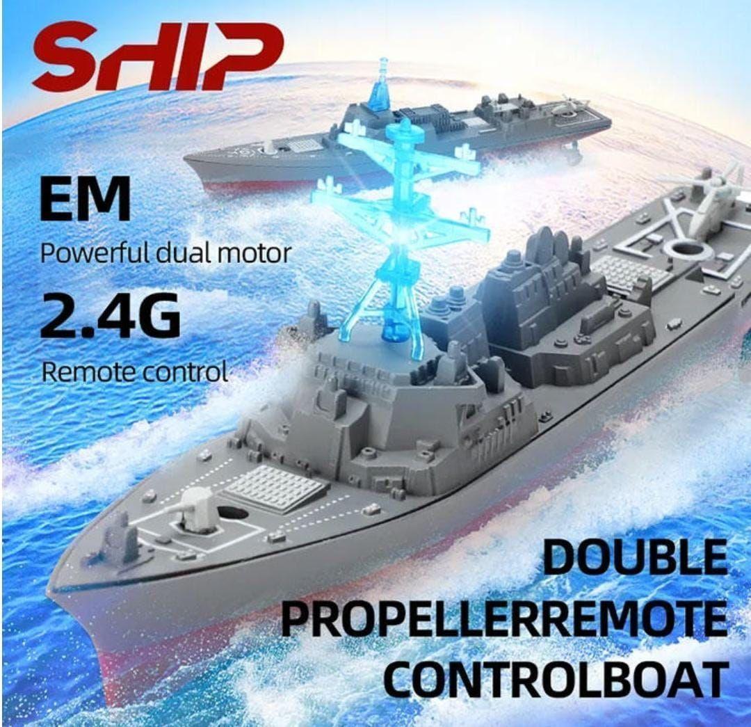 Lancha Control Remoto, Mini, Buque De Guerra 2,4 G-5