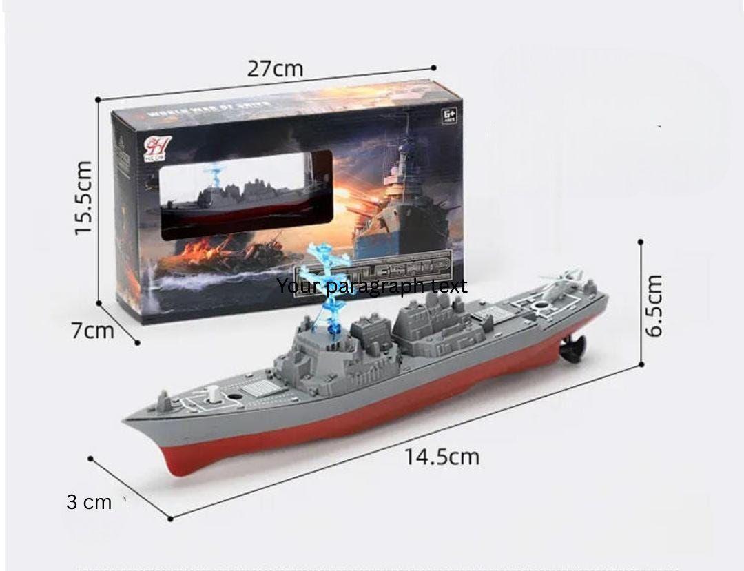 Lancha Control Remoto, Mini, Buque De Guerra 2,4 G-6