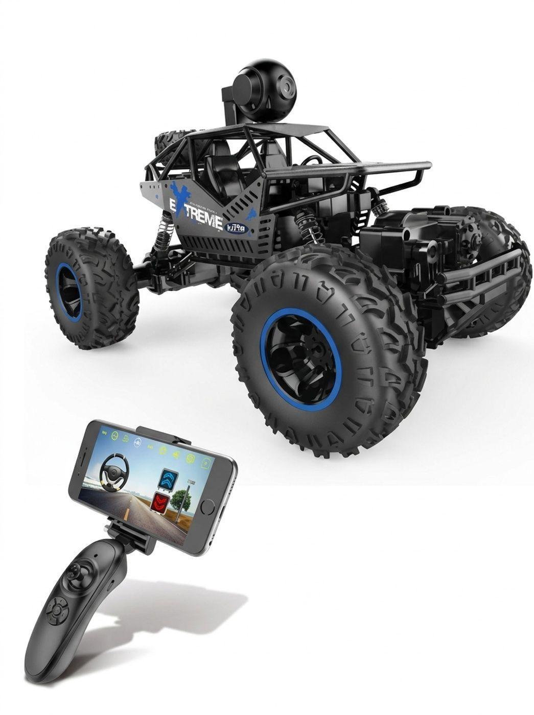 Auto 4x4 Control Remoto con Cámara Big Foot Monster-3