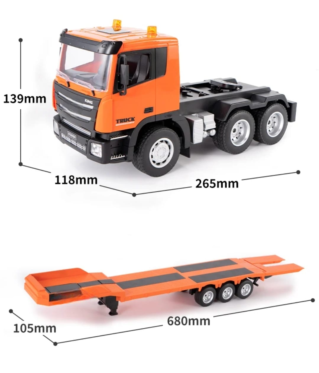 RETROEXCAVADORA Y CAMION CONTROL REMOTO BATERIA RECARGABLE 2 4 GHZ-3