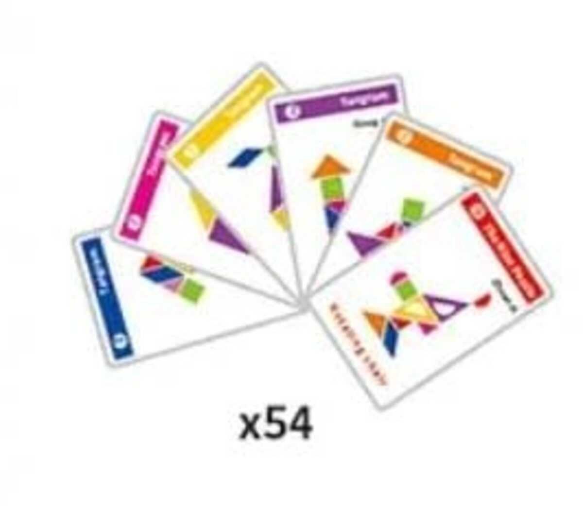 BLOQUES MAGNETICOS TANGRAMA 7 PIEZAS CON 54 CARTAS-4
