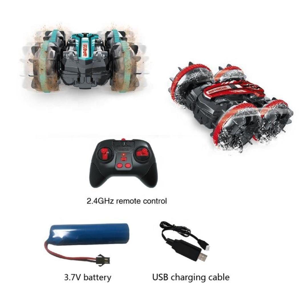 Auto Anfibio 4x4 Acróbata B500 24ghz 1:16 Doble Cara Rojo-1