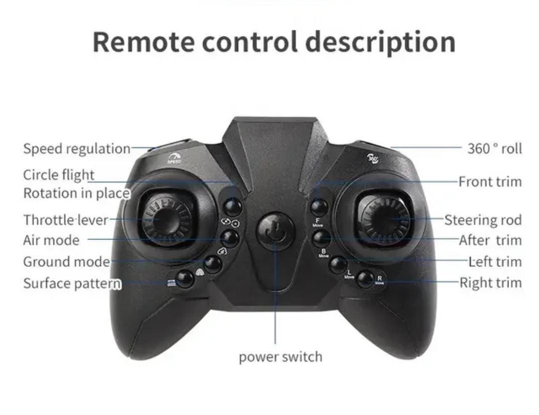 Auto Control Remoto, Drone, Funciona En Tierra, Aire Y Agua 3 En 1-3