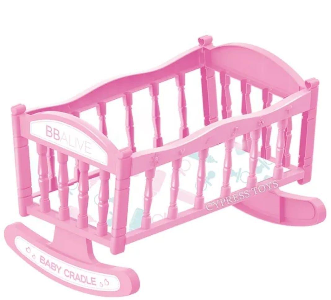 SET MUÑECA CON ACCESORIOS DE JUGUETE COCHE CUNA SILLA Y MAS-5