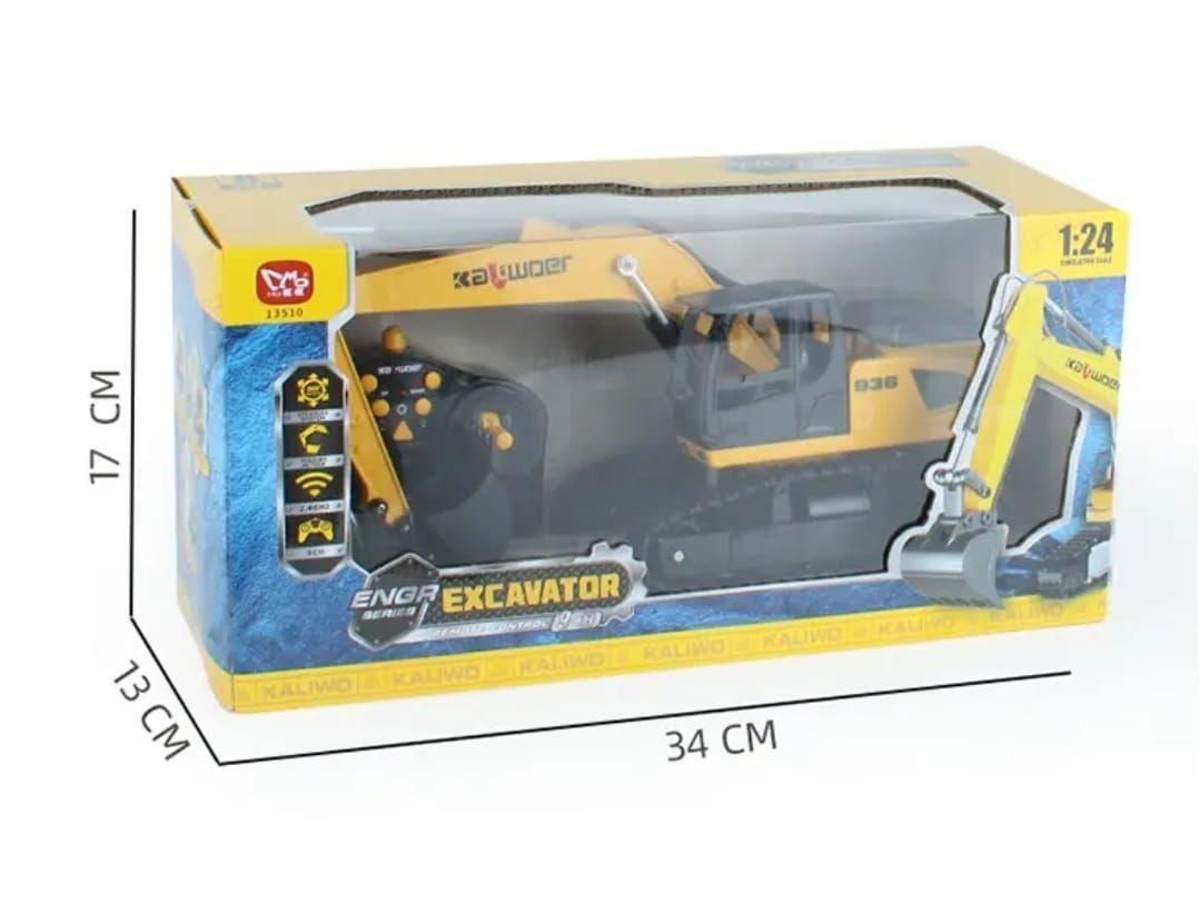 RETROEXCAVADORA CONTROL REMOTO ESCALA 1.24 AMARILLO-3