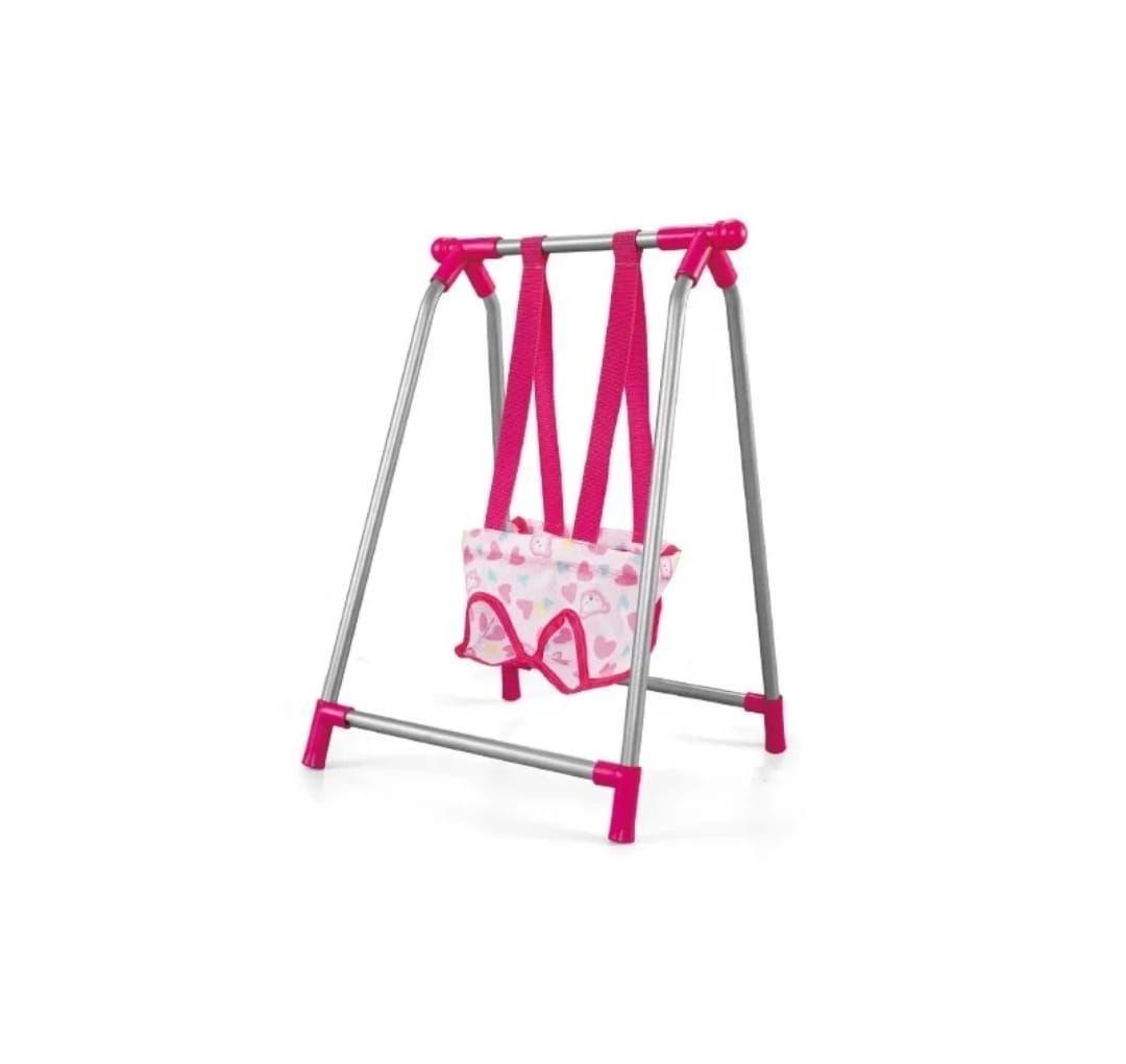 Muñeca con Accesorios de Juguete Coche Silla Columpio y Mecedora-7
