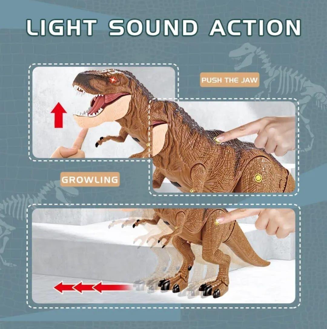 DINOSAURIO CONTROL REMOTO GRAN TIRANOSAURIO REX LUZ SONIDO-6