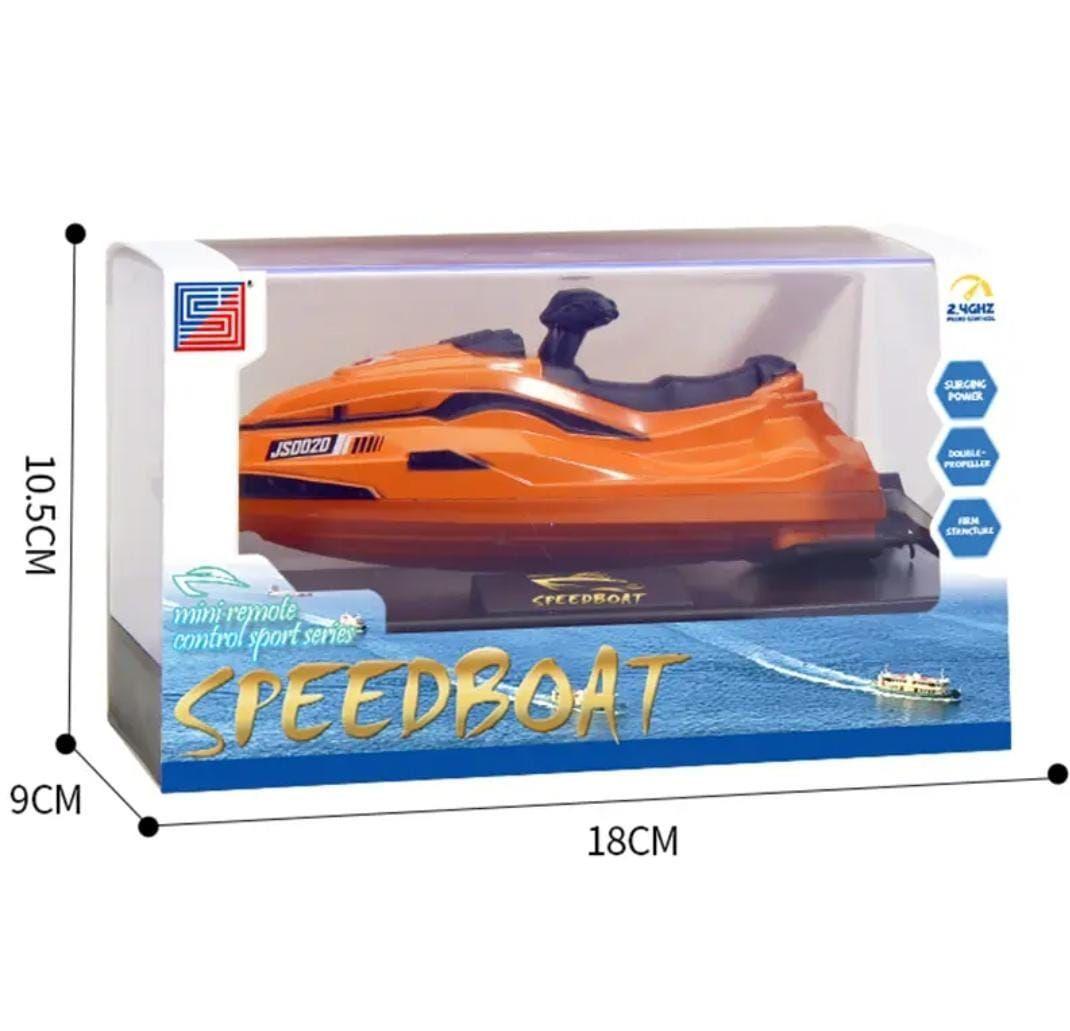Lancha Control Remoto Mini Bote Batería recargable Dorado-4