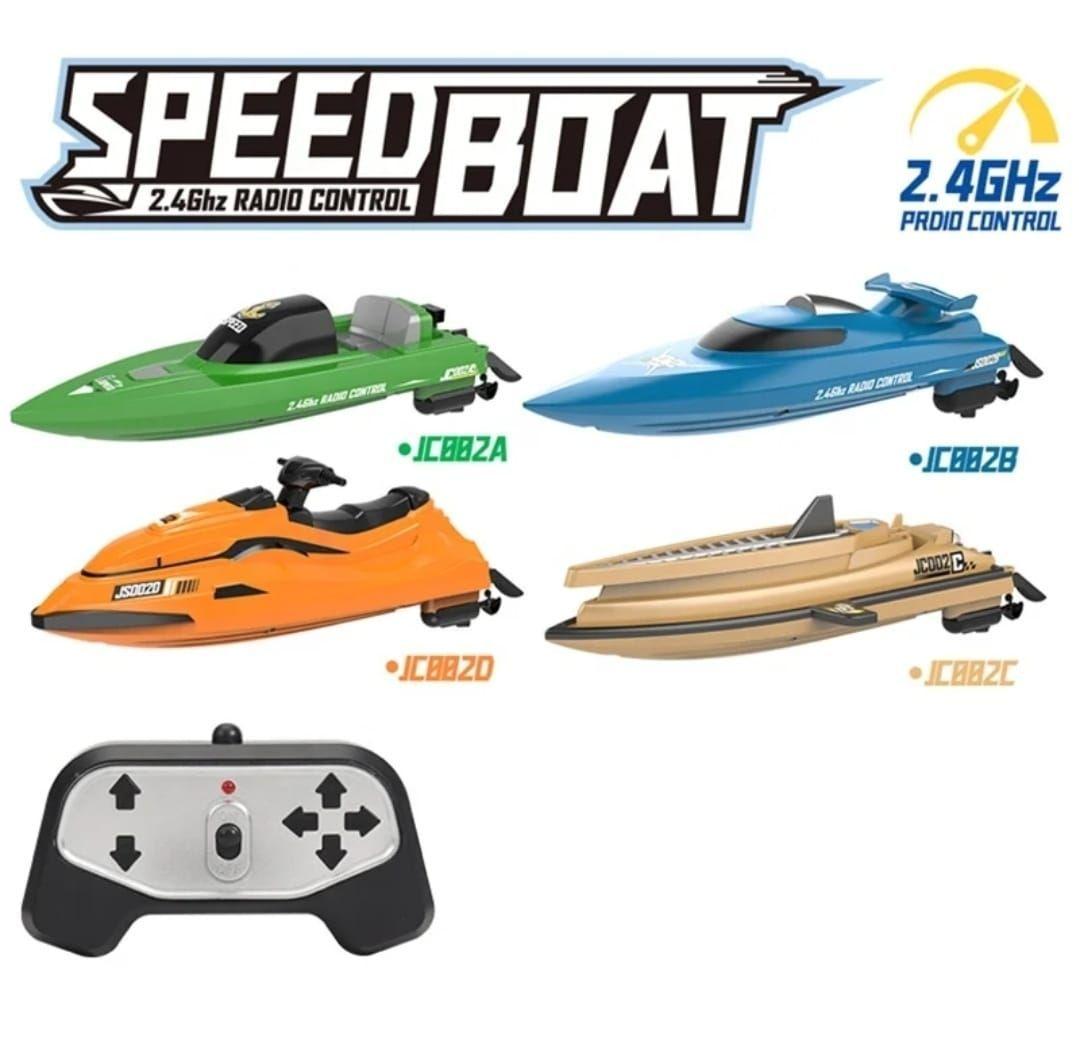 Lancha Control Remoto Mini Bote Batería recargable Dorado-5