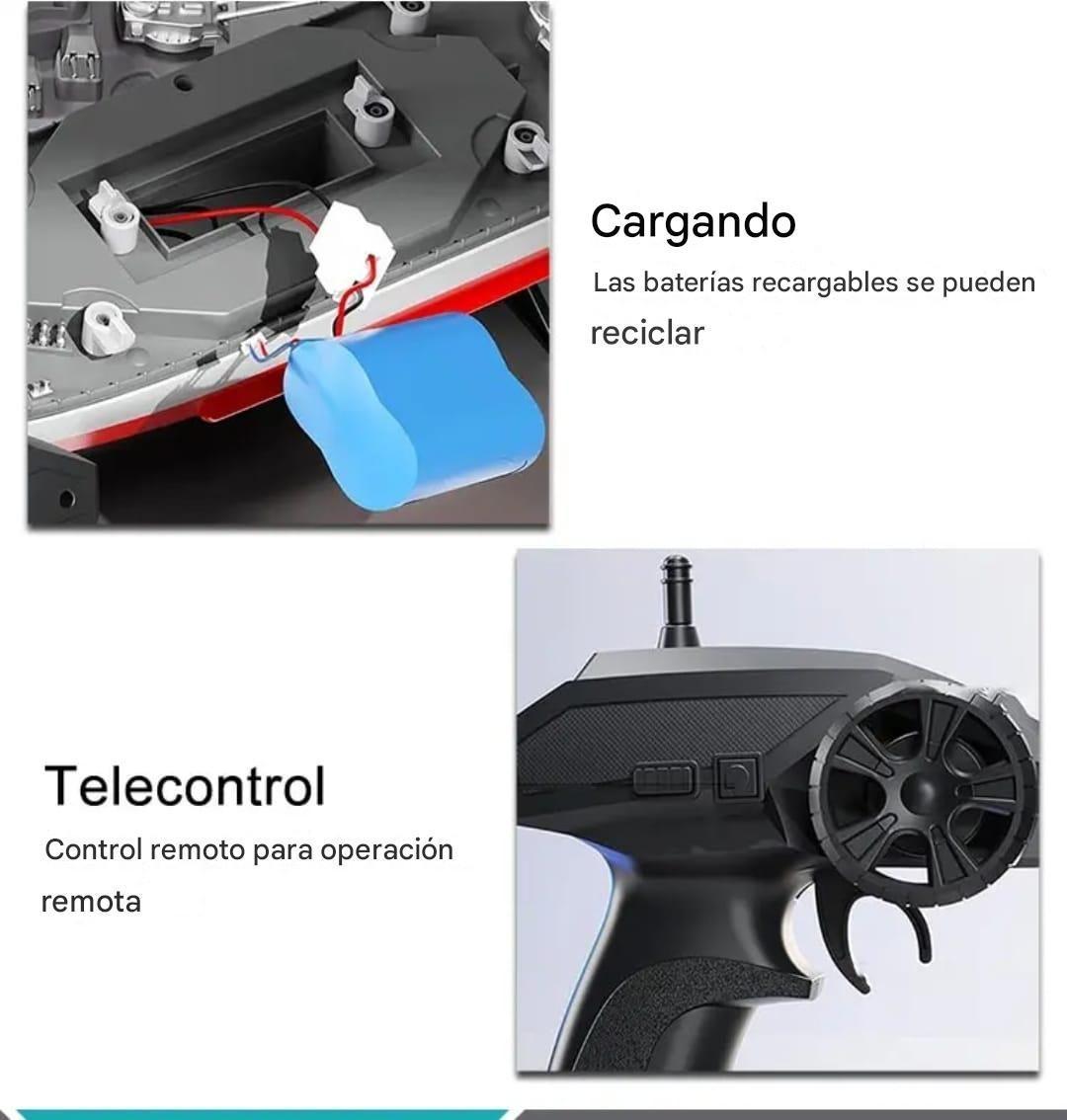 LANCHA CONTROL REMOTO, GRAN BUQUE DE GUERRA DE 60 CM-6