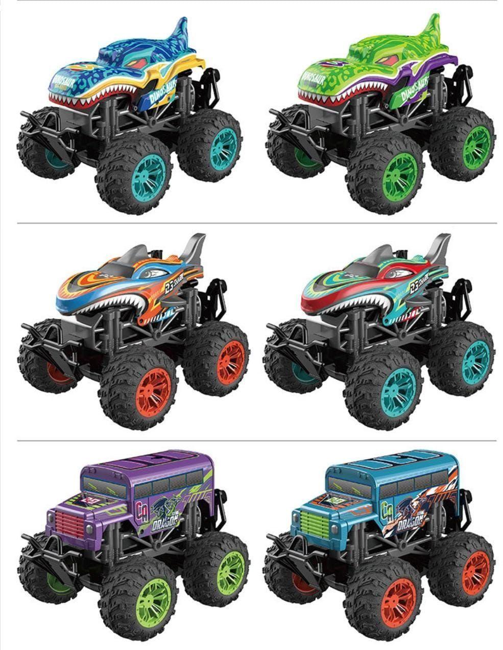 Auto Cr 4x4 Colorful Tiburón shark 1.18 Luz Música y Vapor-7