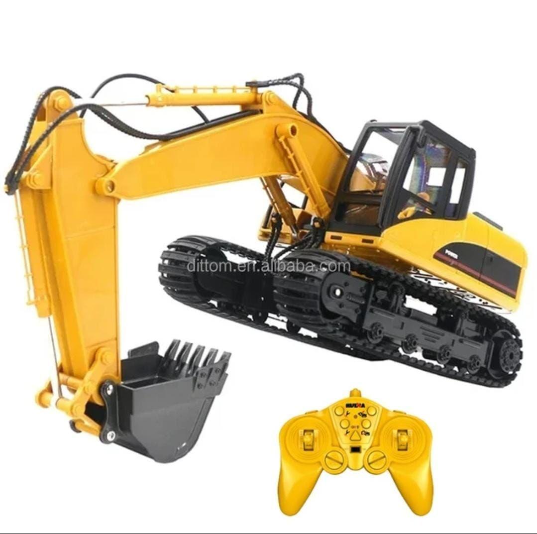 Retroexcavadora Huina 1535, Control remoto - 15 Ch Metal y Plastico-7