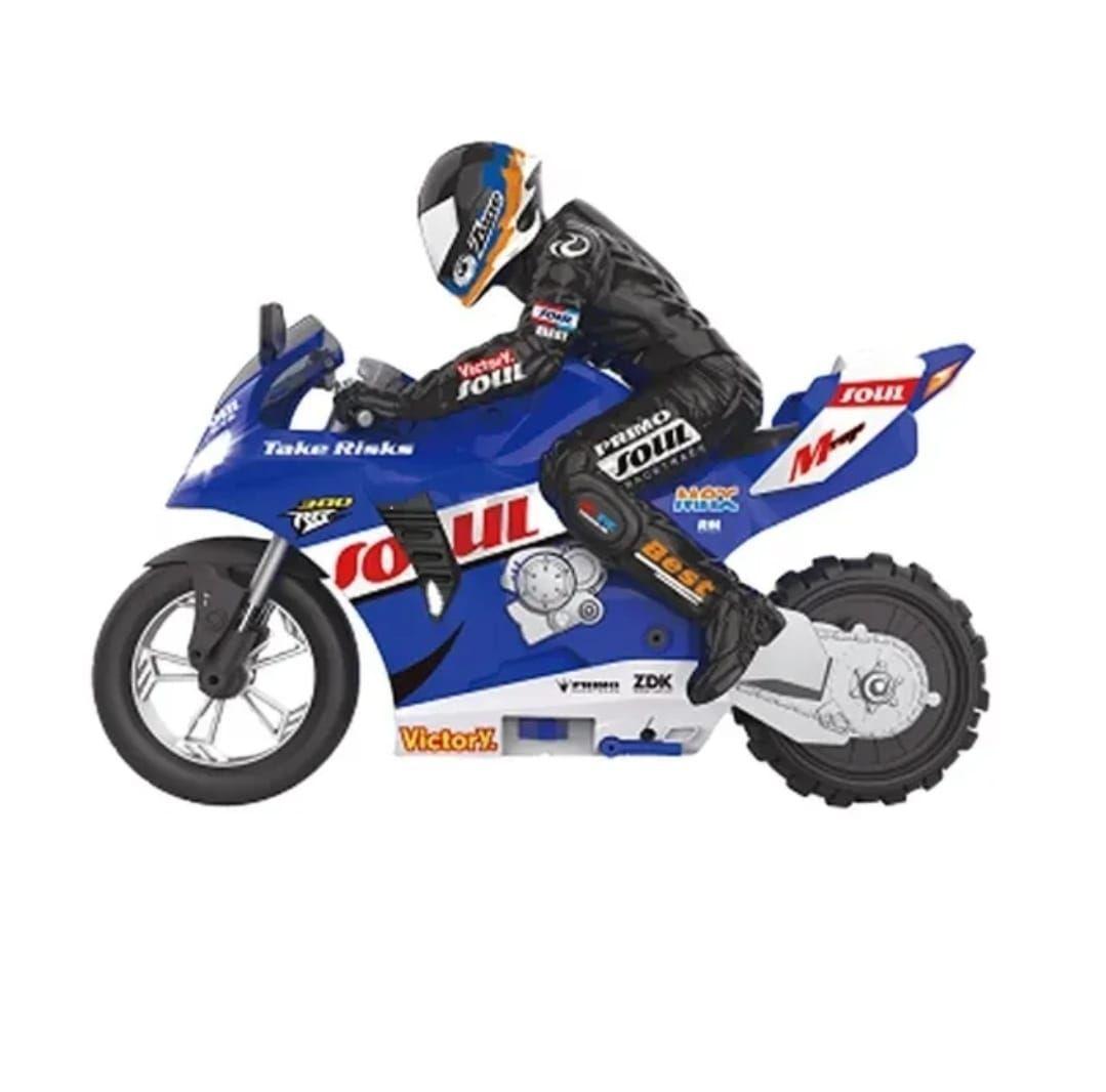 MOTOCICLETA DE JUGUETE MOTO CONTROL REMOTO 2.4 Ghz AZUL-7