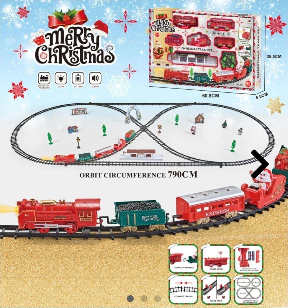 TREN DE NAVIDAD 43 PIEZAS CON LUZ Y SONIDO 7,9 METROS DE RIEL-2
