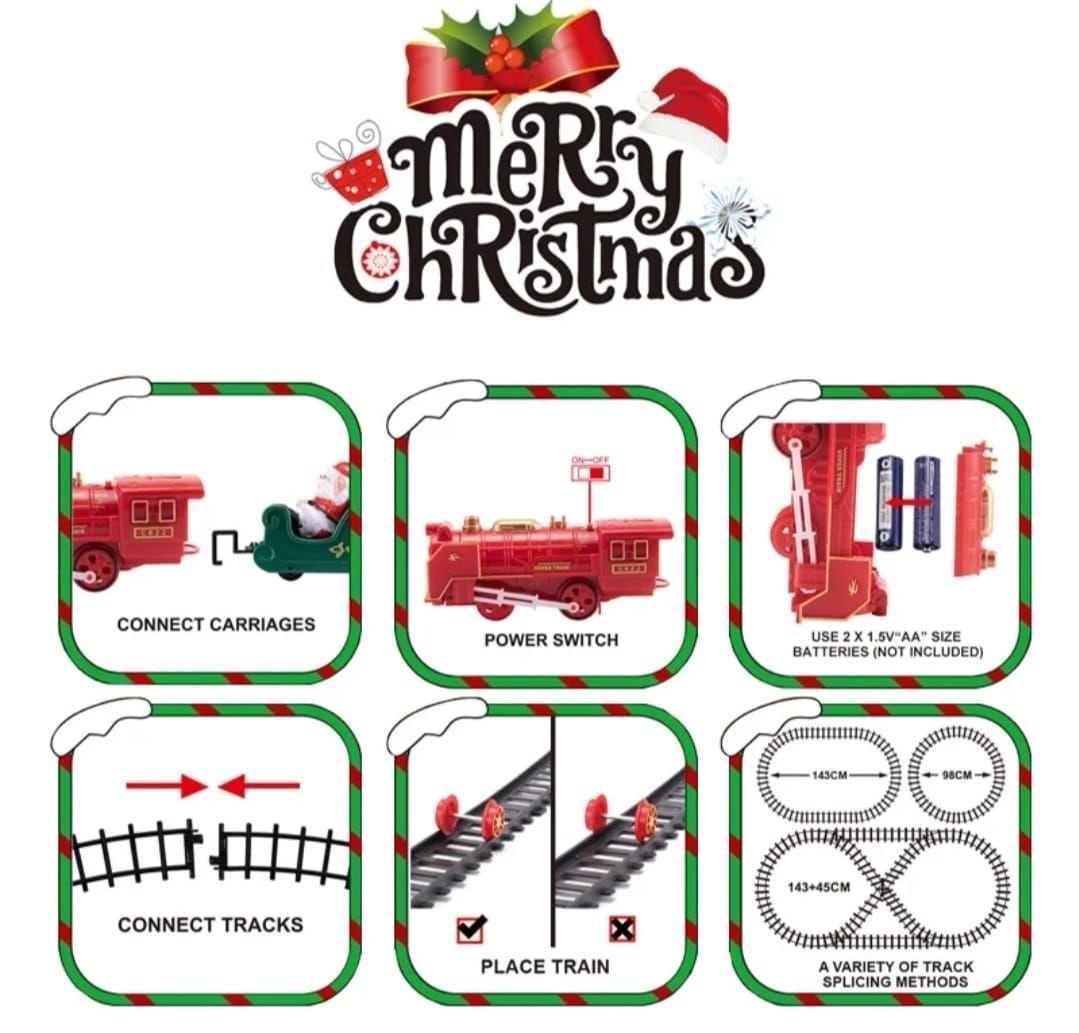 TREN DE NAVIDAD 43 PIEZAS CON LUZ Y SONIDO 7,9 METROS DE RIEL-5