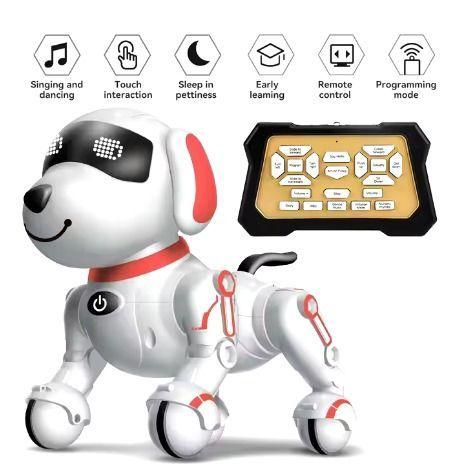 Perro Robot Control Remoto Inteligente Dog Baila Rosado-2