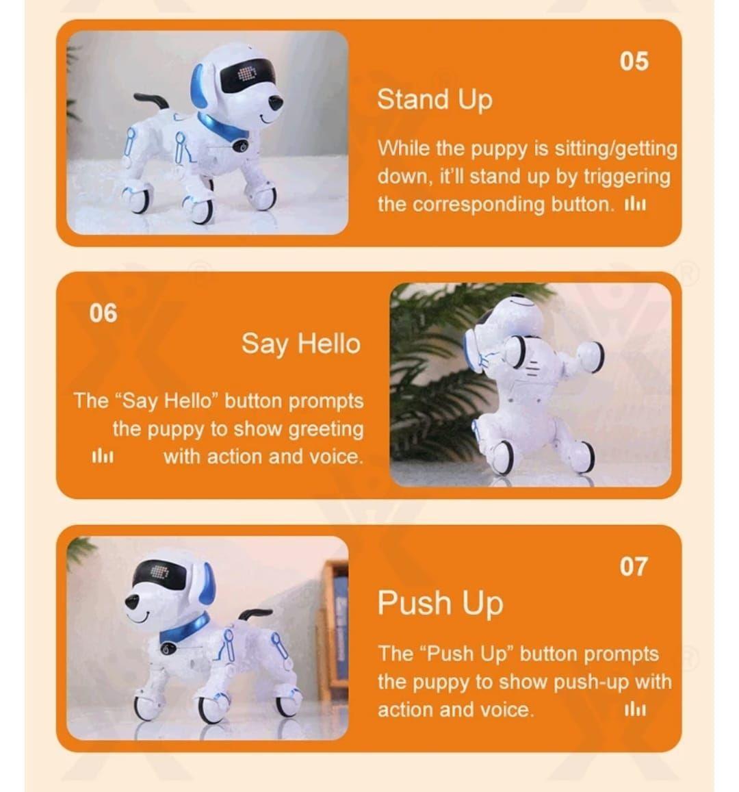 Perro Robot Control Remoto Inteligente Dog Baila Rosado-7