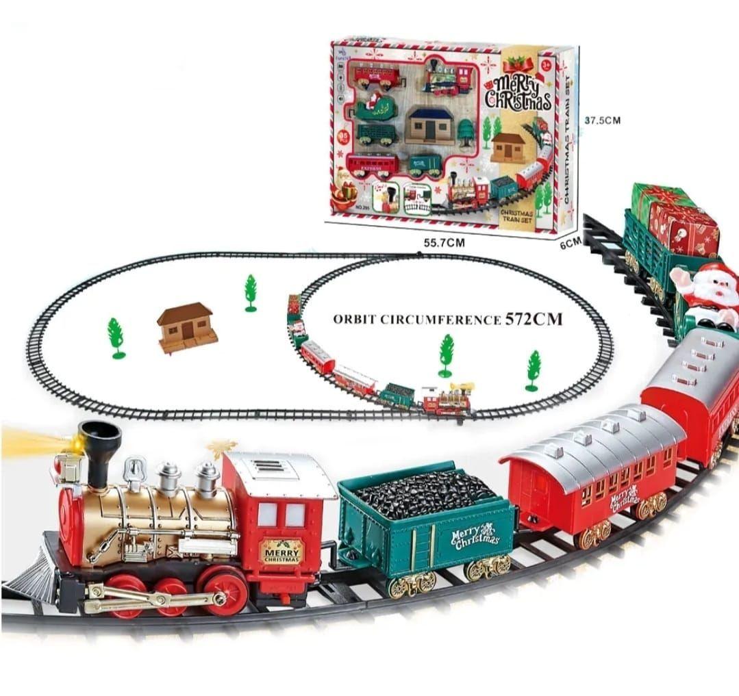 TREN DE NAVIDAD 35 PIEZAS CON LUZ Y SONIDO 572 CM DE RIELES-2