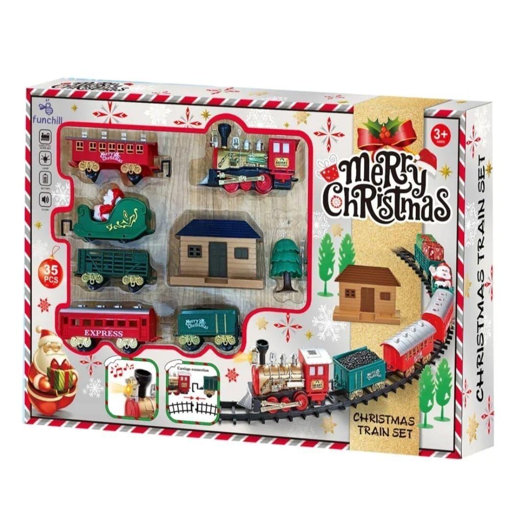 TREN DE NAVIDAD 35 PIEZAS CON LUZ Y SONIDO 572 CM DE RIELES-4