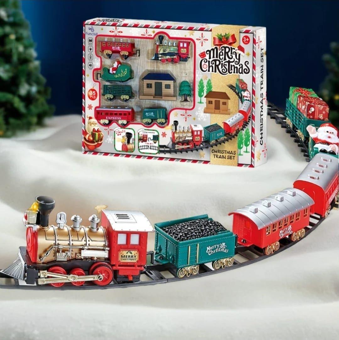 TREN DE NAVIDAD 35 PIEZAS CON LUZ Y SONIDO 572 CM DE RIELES-5