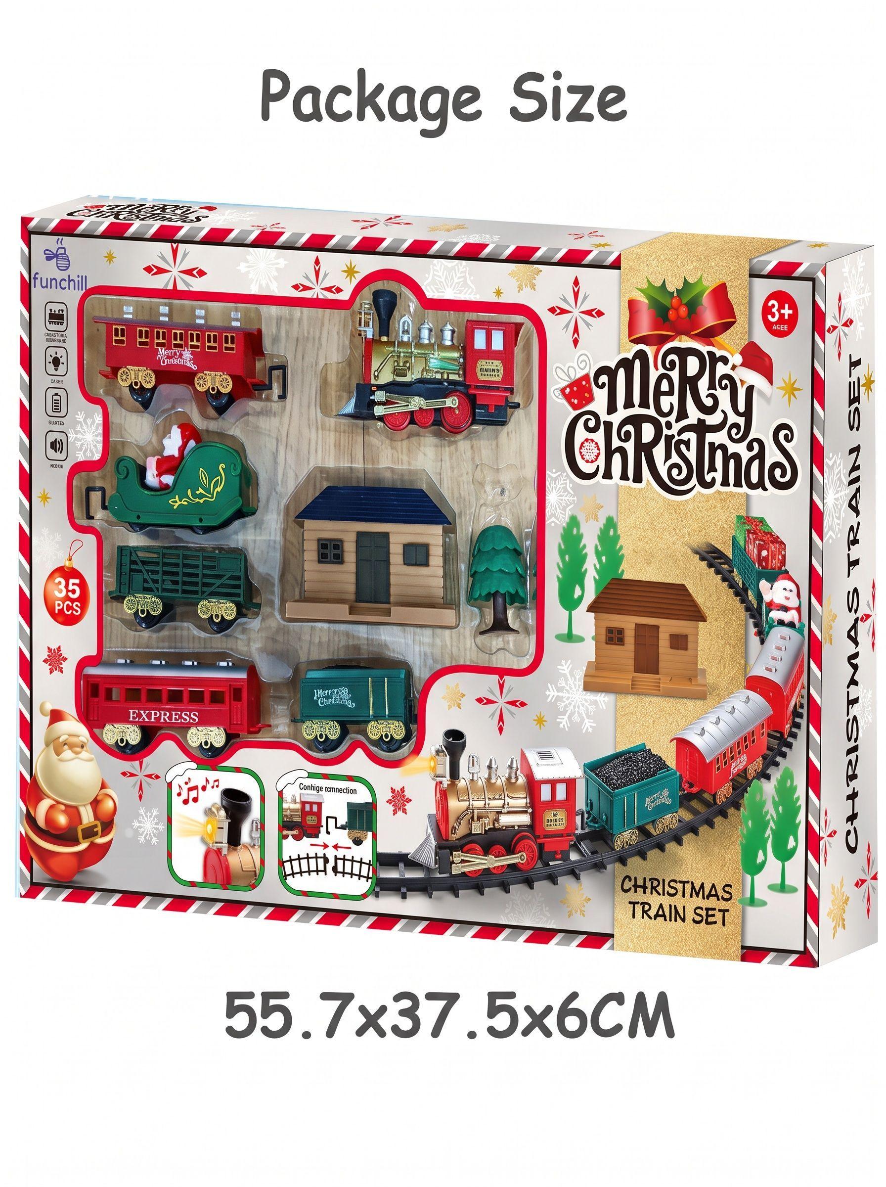 TREN DE NAVIDAD 35 PIEZAS CON LUZ Y SONIDO 572 CM DE RIELES-2