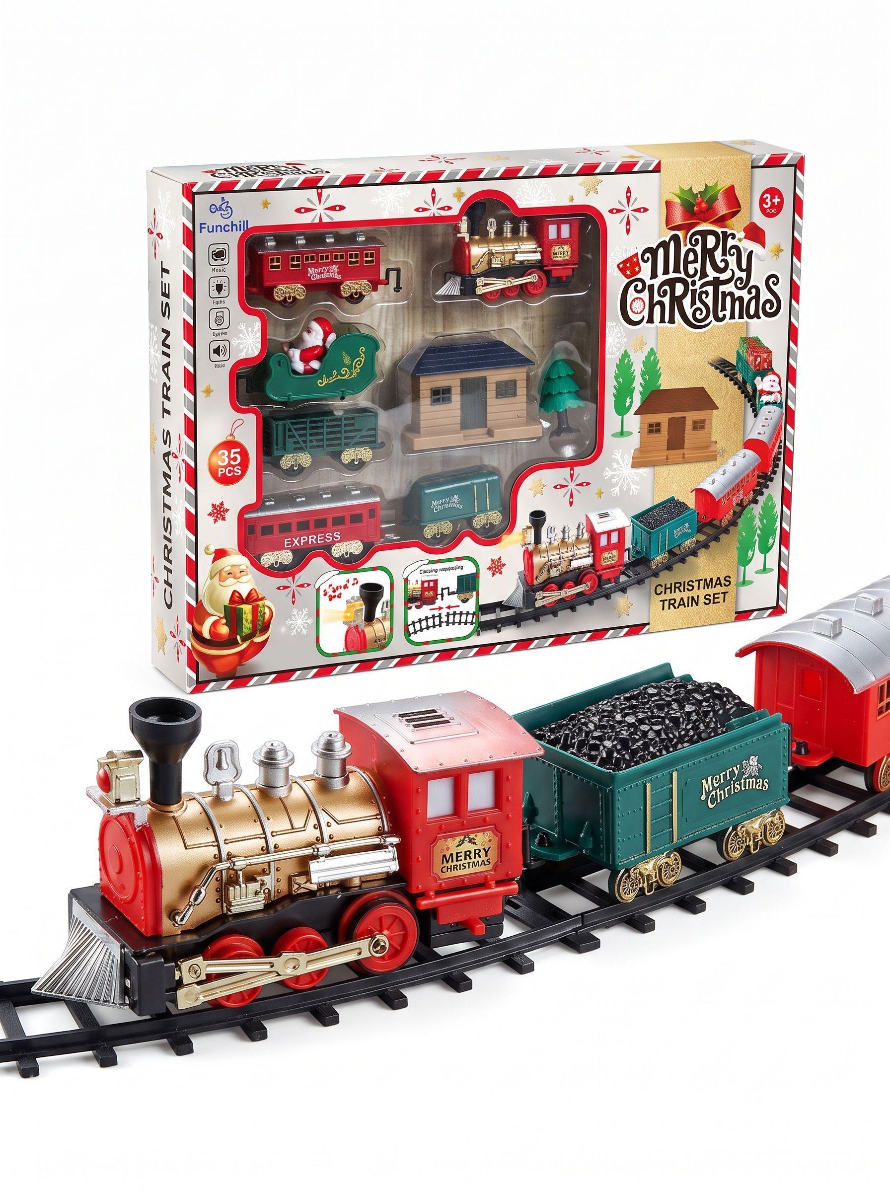TREN DE NAVIDAD 35 PIEZAS CON LUZ Y SONIDO 572 CM DE RIELES-3