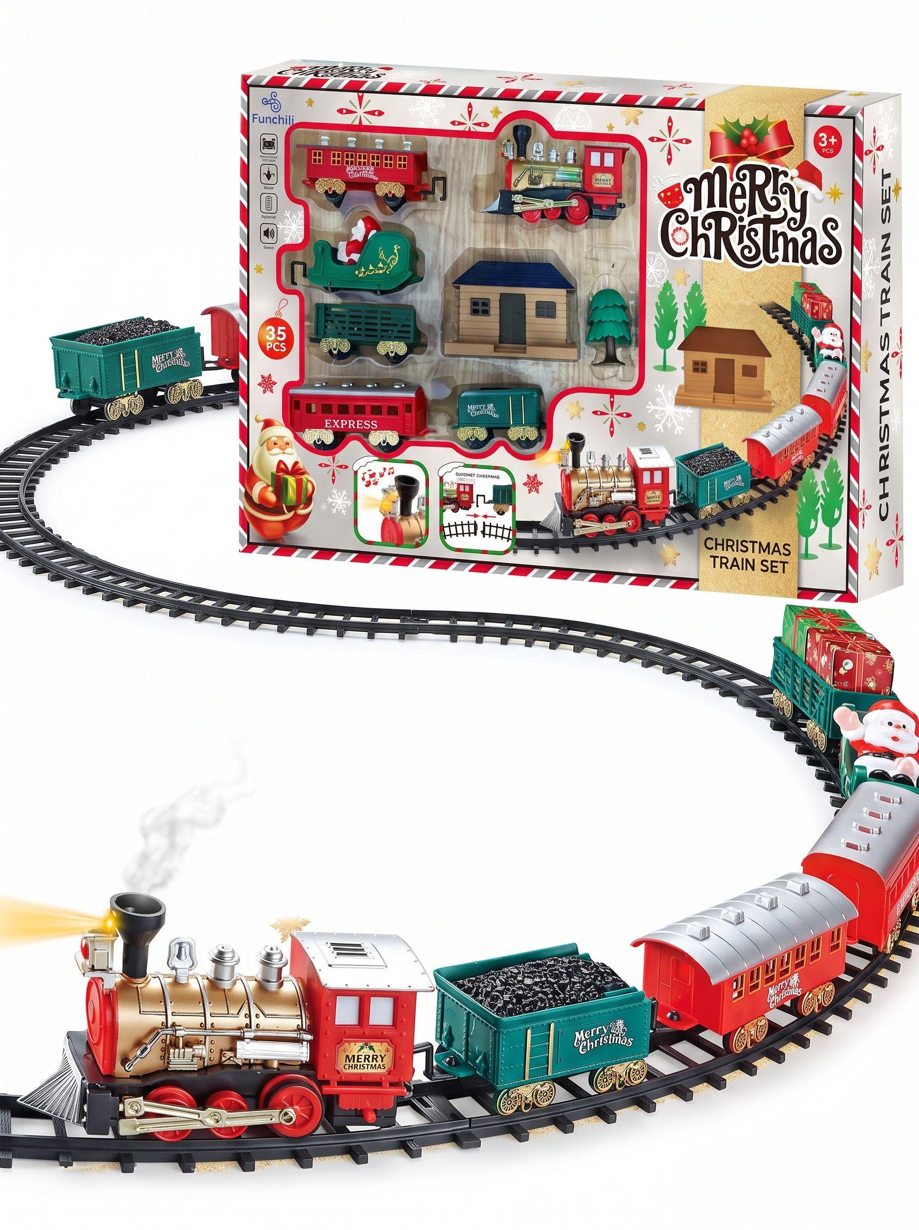 TREN DE NAVIDAD 35 PIEZAS CON LUZ Y SONIDO 572 CM DE RIELES-6