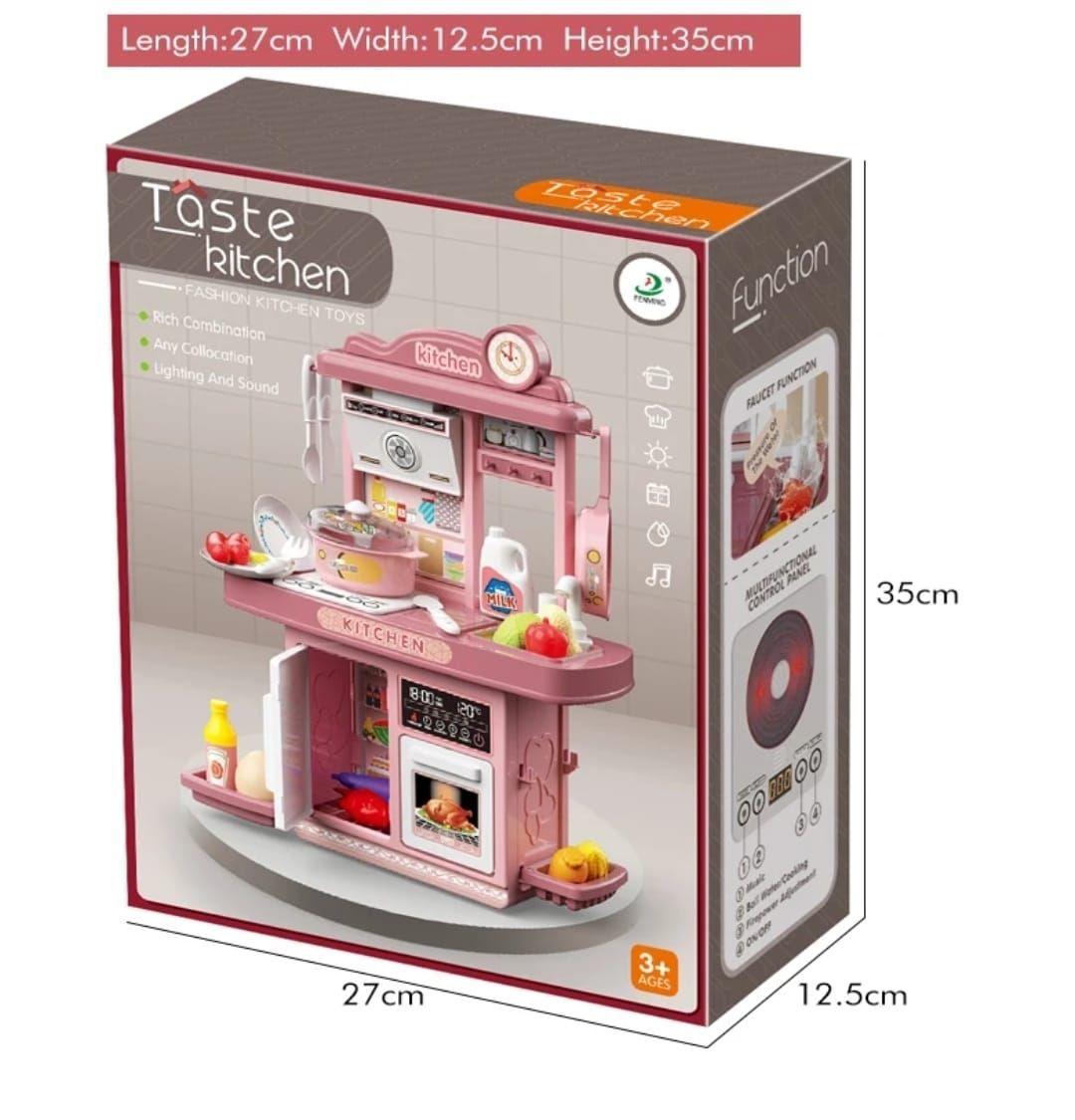 COCINA DE JUGUETE 25 ACCESORIOS LUCES Y SONIDO ROSADA-6