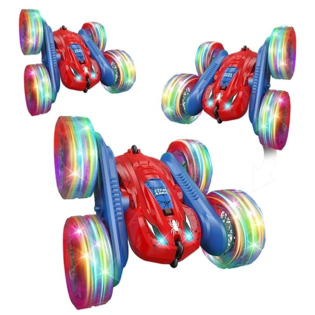 AUTO CONTROL REMOTO MONSTER ACROBATA CON LUCES EN LAS RUEDAS-1