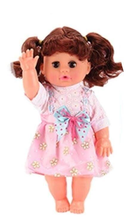 Muñeca con Accesorios Cuna silla Columpio y Mecedora Rosado-9