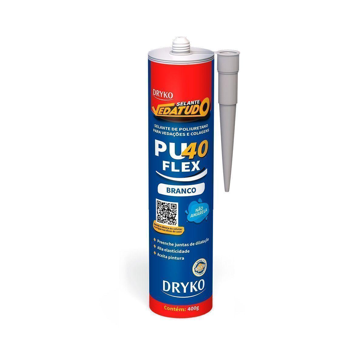 Dryko Pu40 FLEX Base De Poliuretano para juntas y pegamento Blanco - 400Gr-0