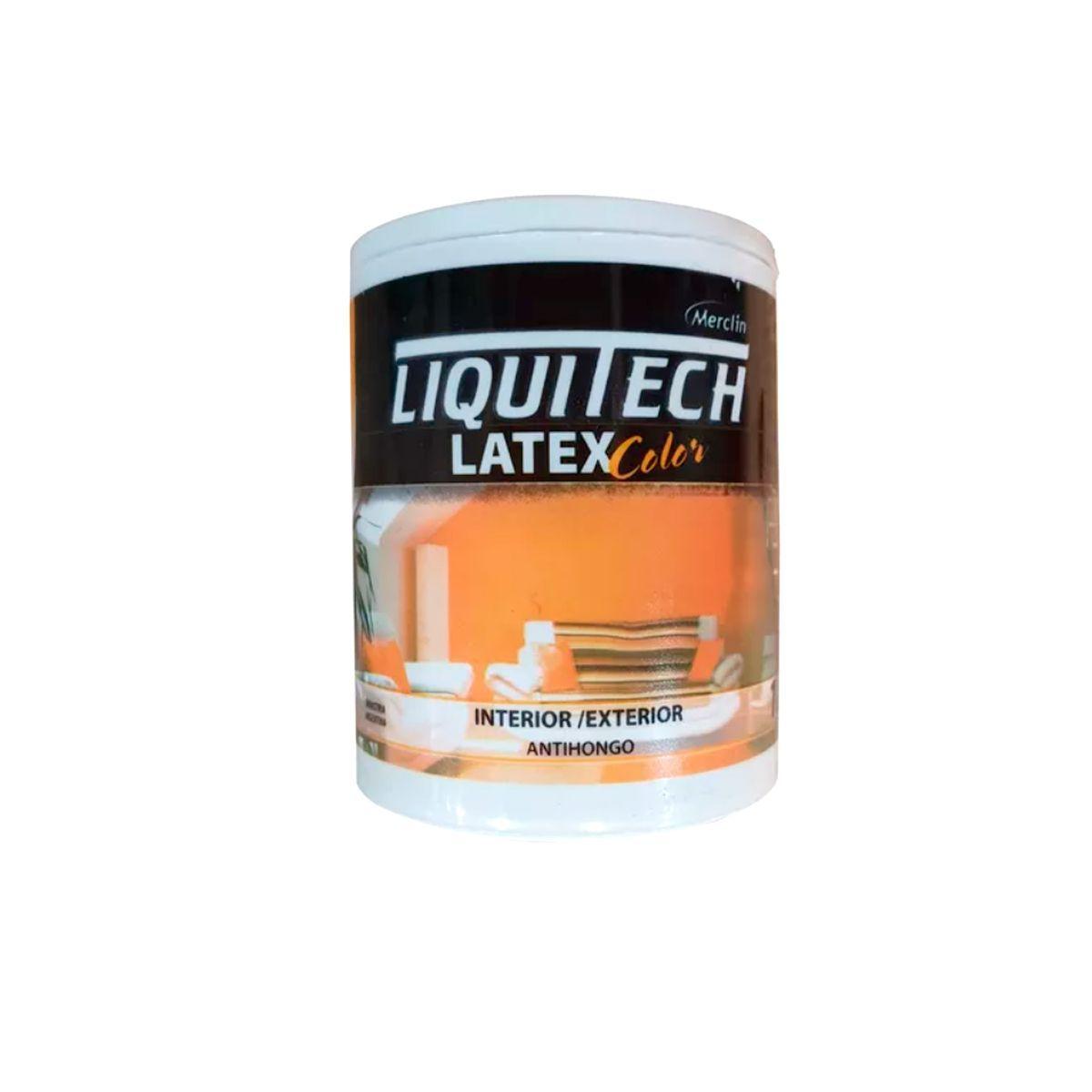 Latex Al Agua Color Interior - exterior Antihongos Liquitech 1Lts. Mate / Blanco-0