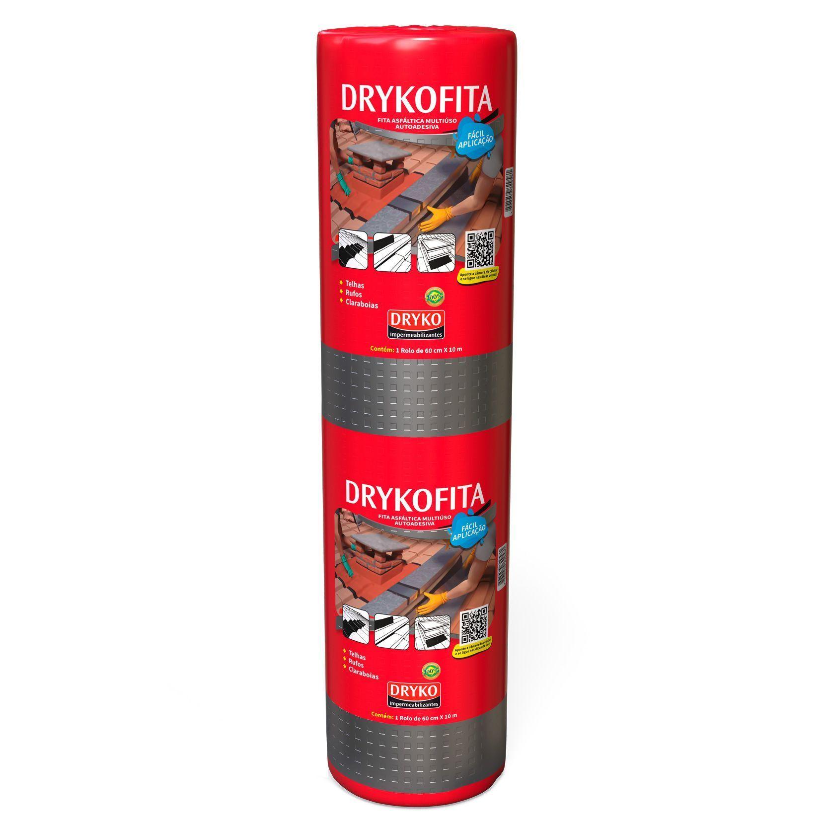 Cinta Asfáltica Adhesiva Multiuso y tapagoteras DRYKOFITA 60 cm x 10 mt-0
