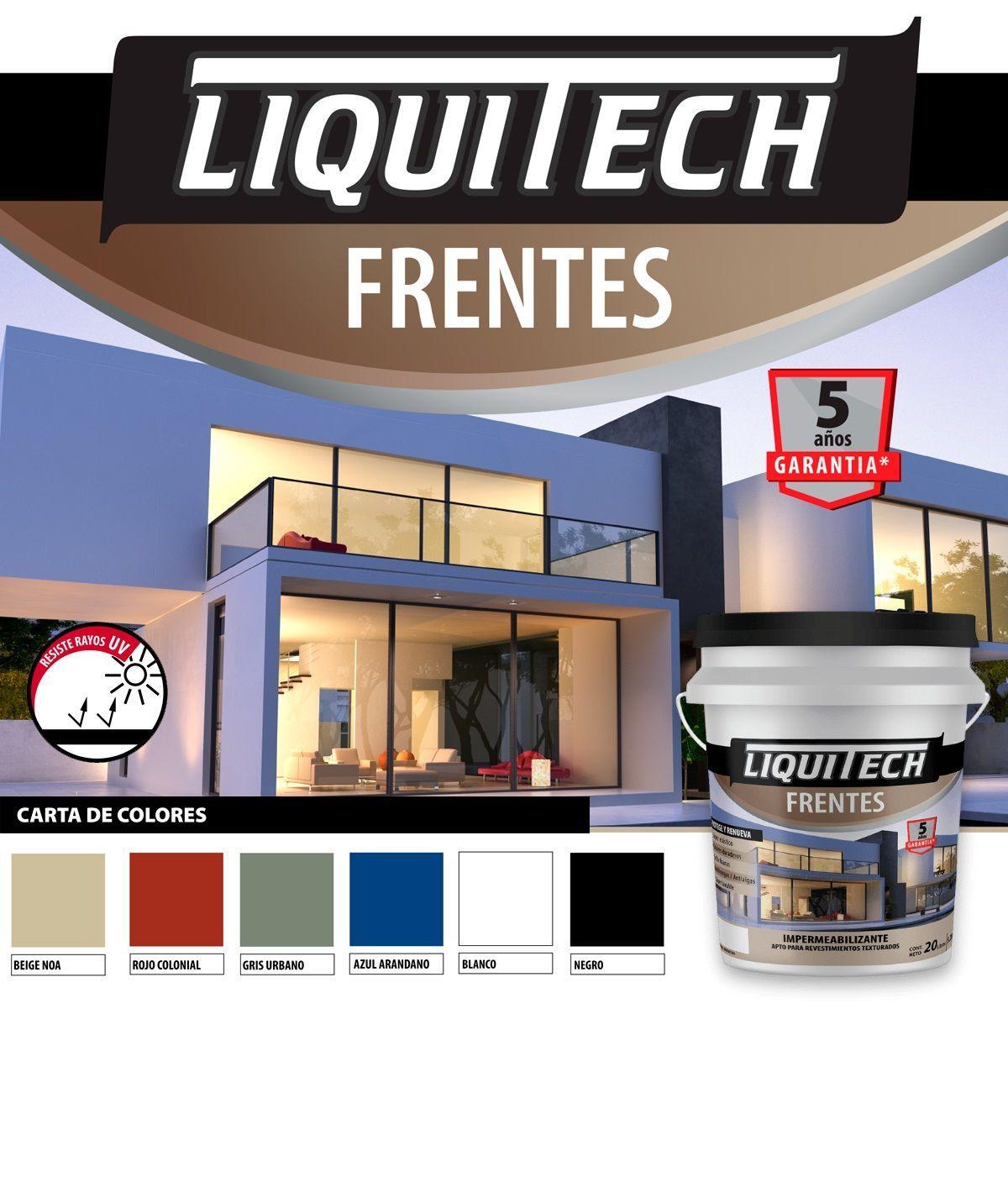 Impermeabilizante para frentes y muros Liquitech 4 Lts./ Azul Arándano-1