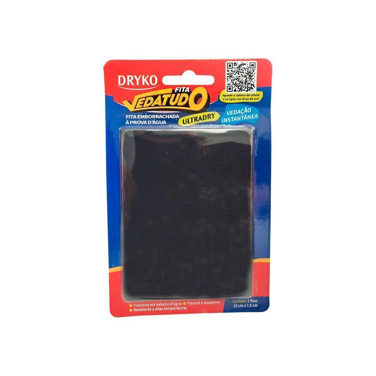 Parche sellador Drykofita Vedatudo Ultradry Negro 10cm X 7,5cm-0