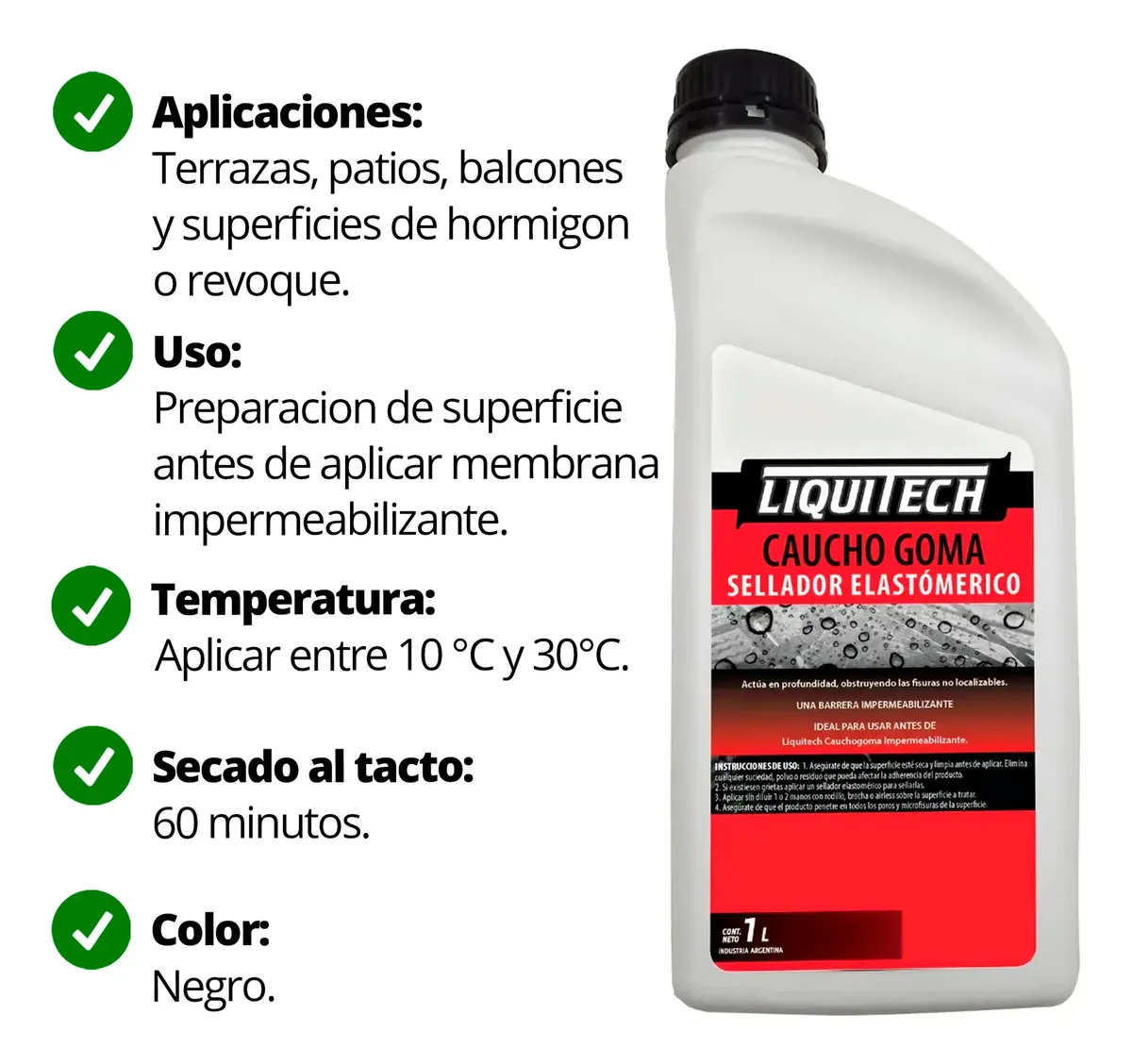 Sellador Elastomero Cauchogoma Impermeabilizante Cauchogoma x 1Lt-0