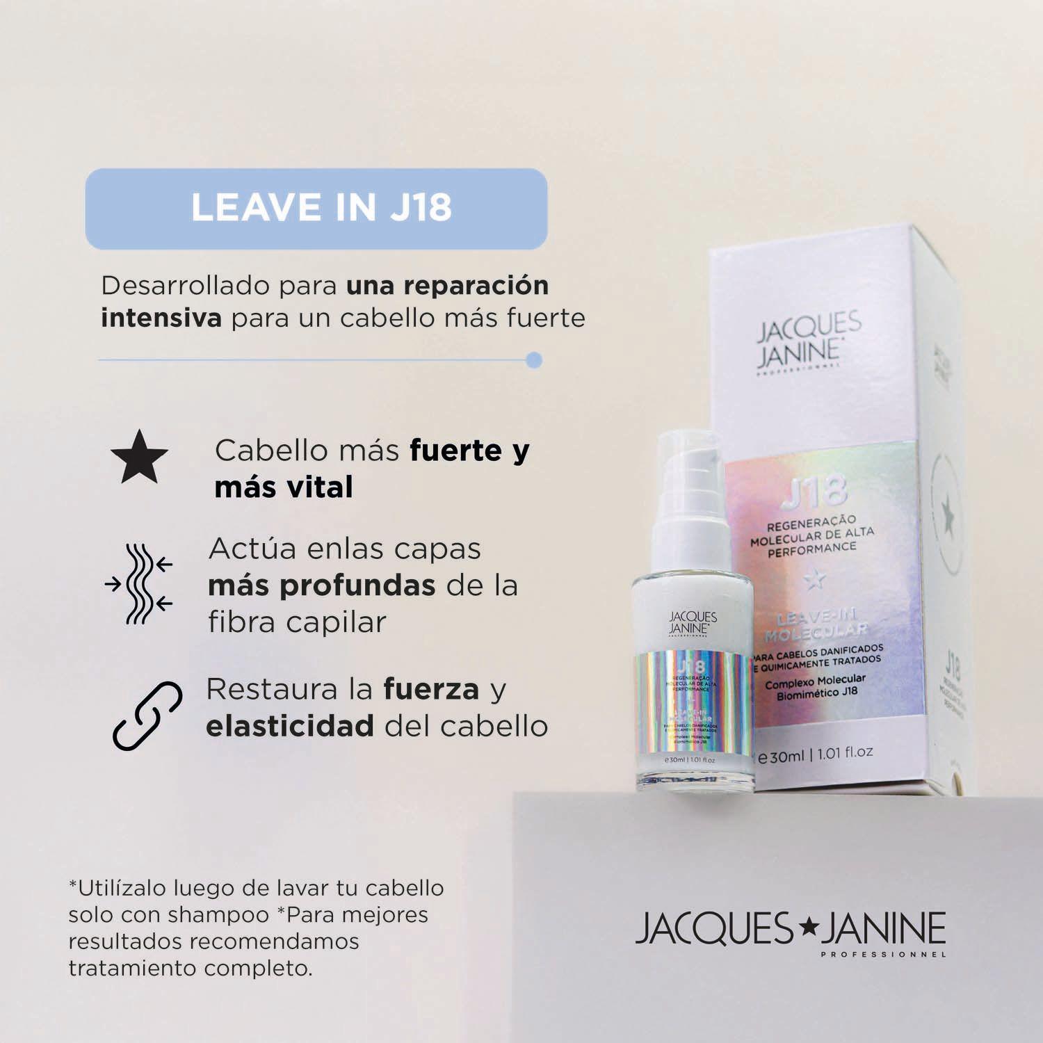 Tratamiento Sin Enjuague Reparador J18 Jacques Janine 30ml-3