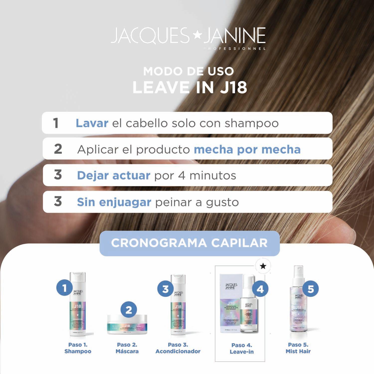 Tratamiento Sin Enjuague Reparador J18 Jacques Janine 30ml-4