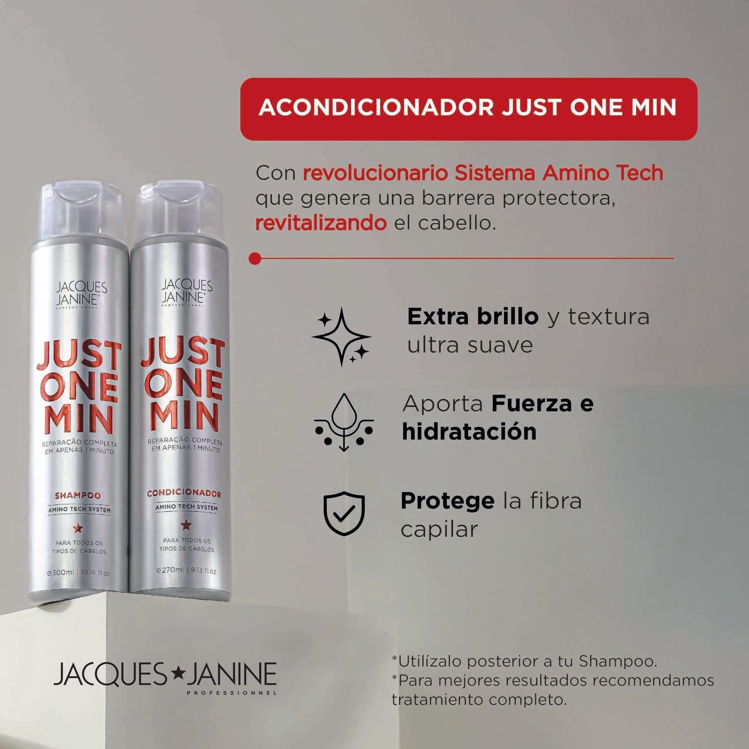 Acondicionador Just One Minute Jacques Janine 270ml Brillo y AntiFrizz-3