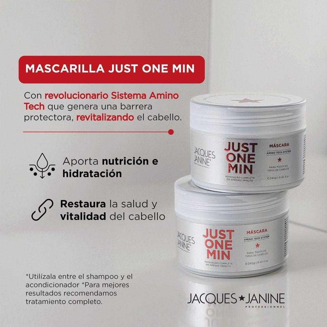 Rutina Capilar Brillo + Antifrizz + Hidratación Just One Min Jacques Janine-3