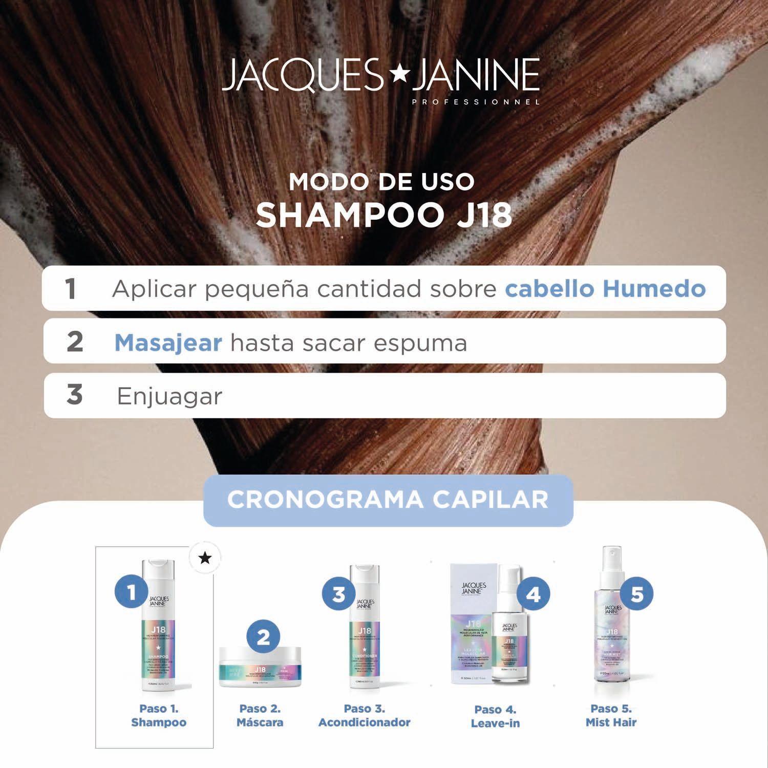 Shampoo Reparación Molecular J18 Jacques Janine 250ml-3