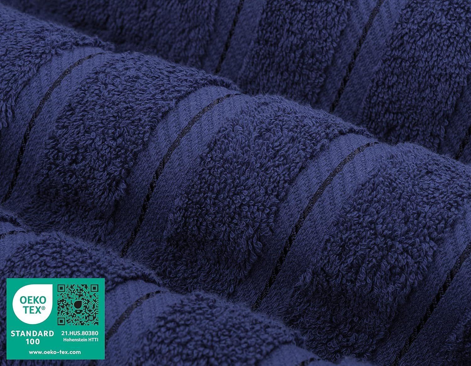 Set 6 Toallas de Baño 100% Algodón Navy Blue-3