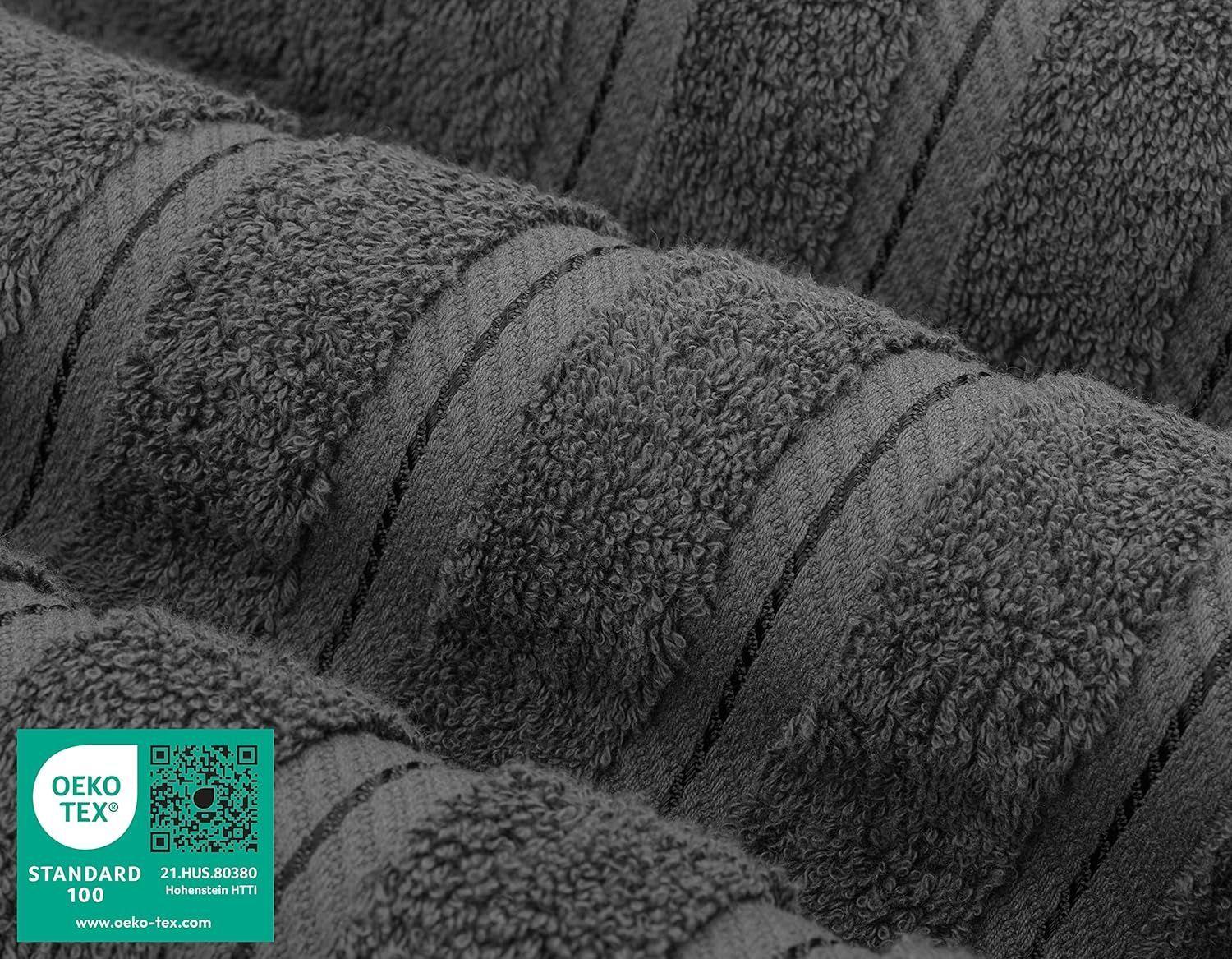 Set 6 Toallas de Baño 100% Algodón Gris-3